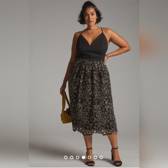 Anthropologie mavae Eyelet Midi Dress - Picture 4 of 13